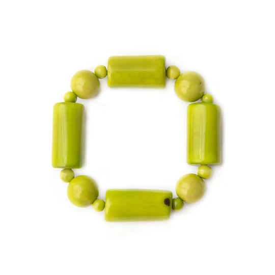 Tagua Nut Izzie Bracelet - Lime