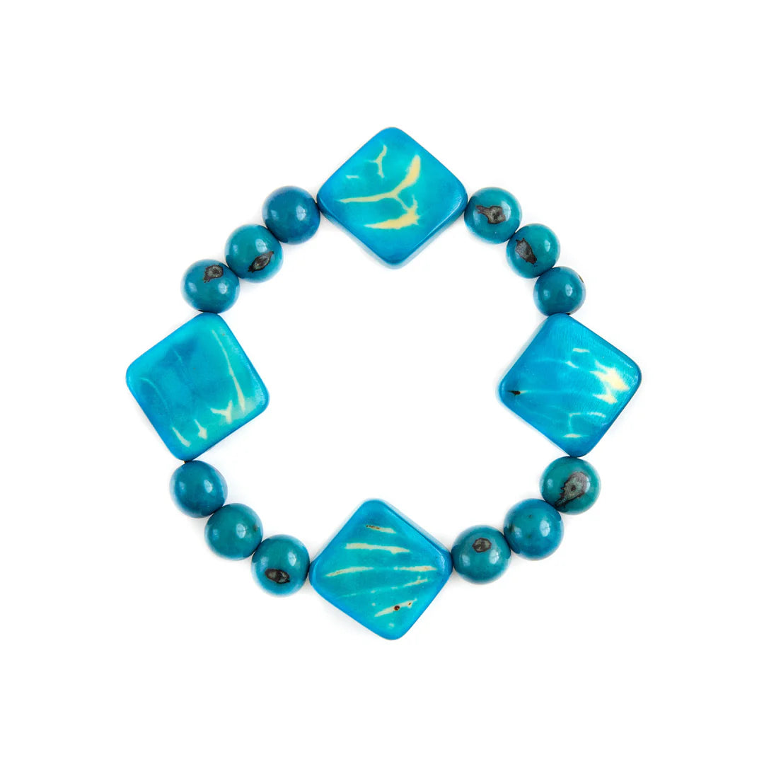 Tagua Nut Tonia Bracelet - Turquoise