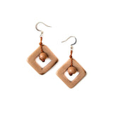 Tagua Nut Irina Earrings - Cafe con Leche