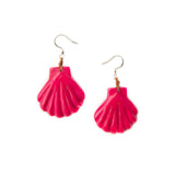 Tagua Nut Malibu Earrings - Fuchsia