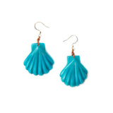 Tagua Nut Malibu Earrings - Turquoise