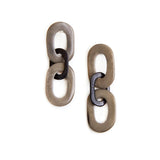 Tagua Nut Bri Earrings - Onyx/Charcoal