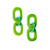 Tagua Nut Bri Earrings - Emerald Green/Lime