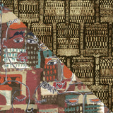 Men's Mix Print Shirt - Kahili Brown