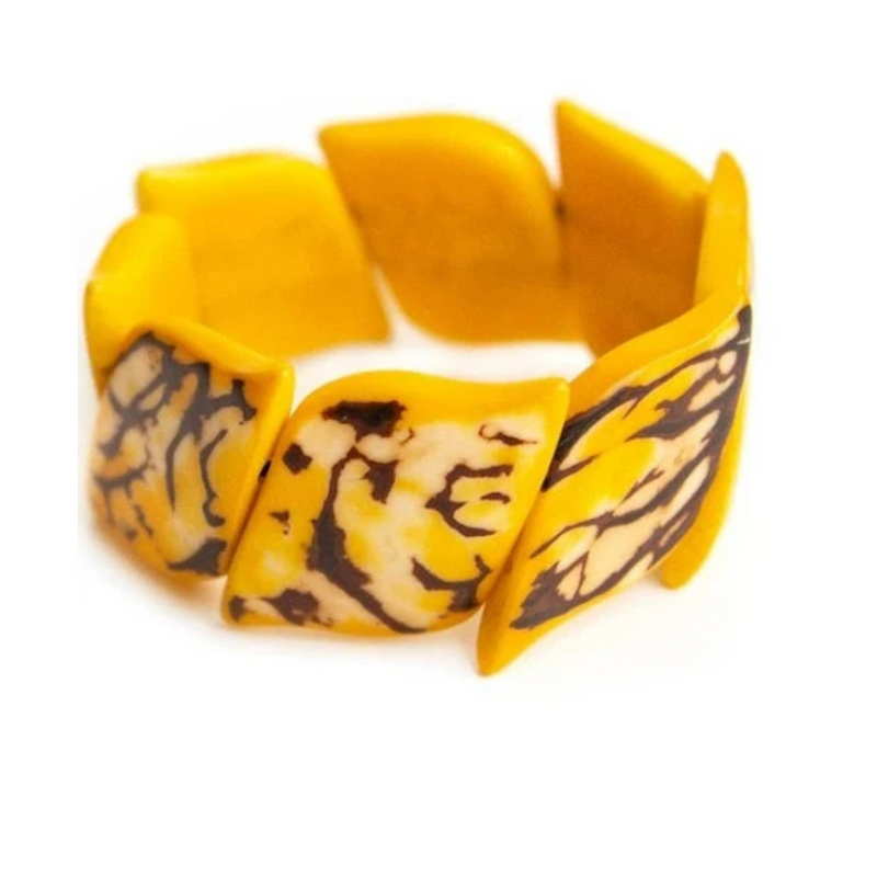 Tagua Nut Athina Bracelet - Yellow