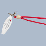 Three Surfboard shaped key chain  with red wristlets.