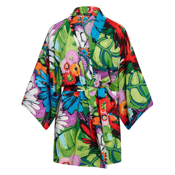 Short Kimono Robe Flower Vibes