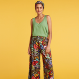 Wide Leg Cropped Pants - Montage