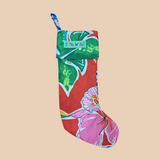 Christmas Stocking - Pineapple Hibiscus Red