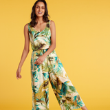 Wide Leg Cropped Pants - Azzurra Teal