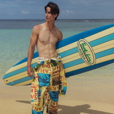 Surf Line Hawaii Vintage Mechanic Suit - Surf Contest Yellow