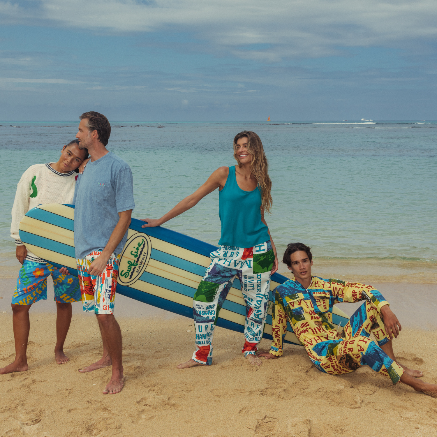 Surf Line Hawaii Vintage Mechanic Suit - Surf Contest Yellow