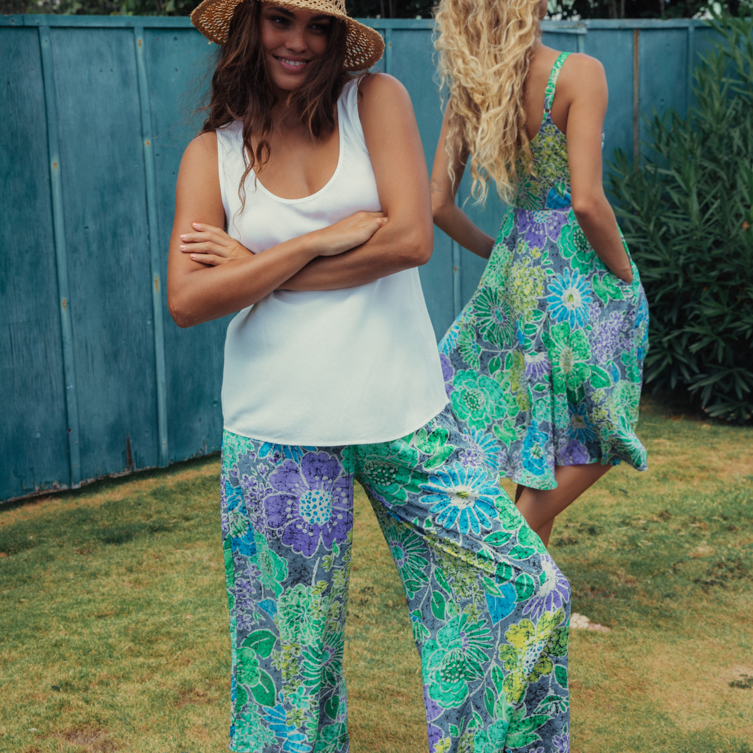 Wide Leg Cropped Pants - Wabi Sabi
