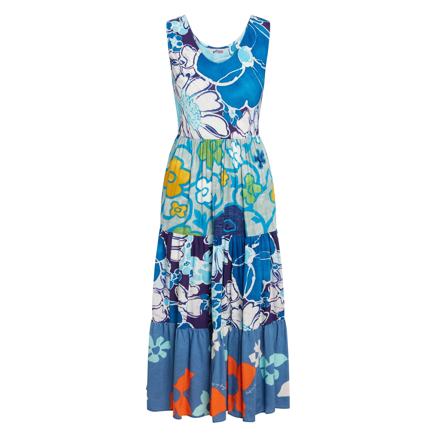 Mixed Ruffle Dress - Cool Blue