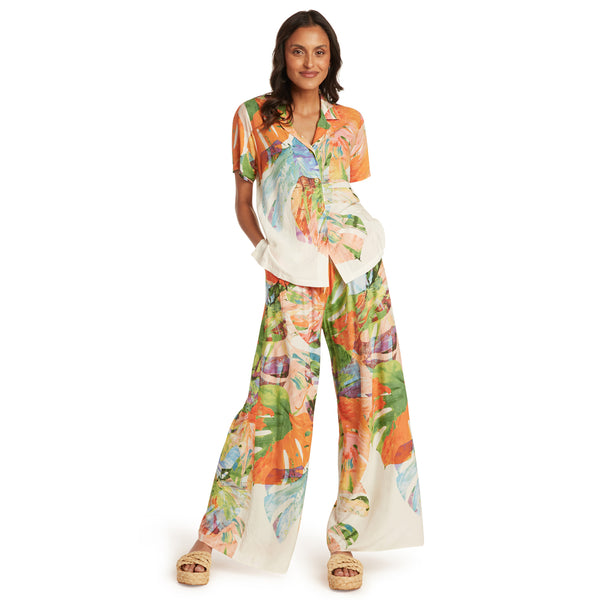 Jams World Long Wide Leg Pants Spring Breeze