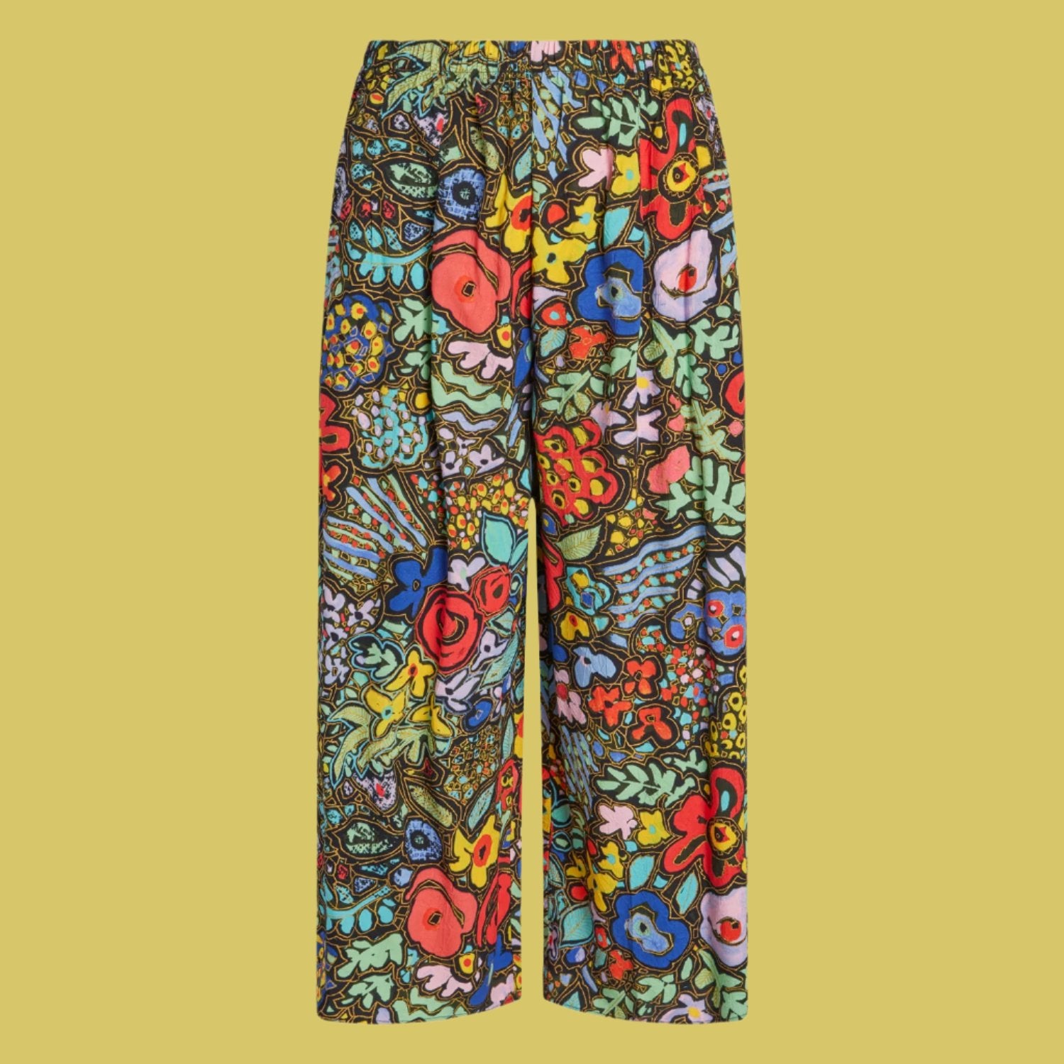 Wide Leg Cropped Pants - Montage
