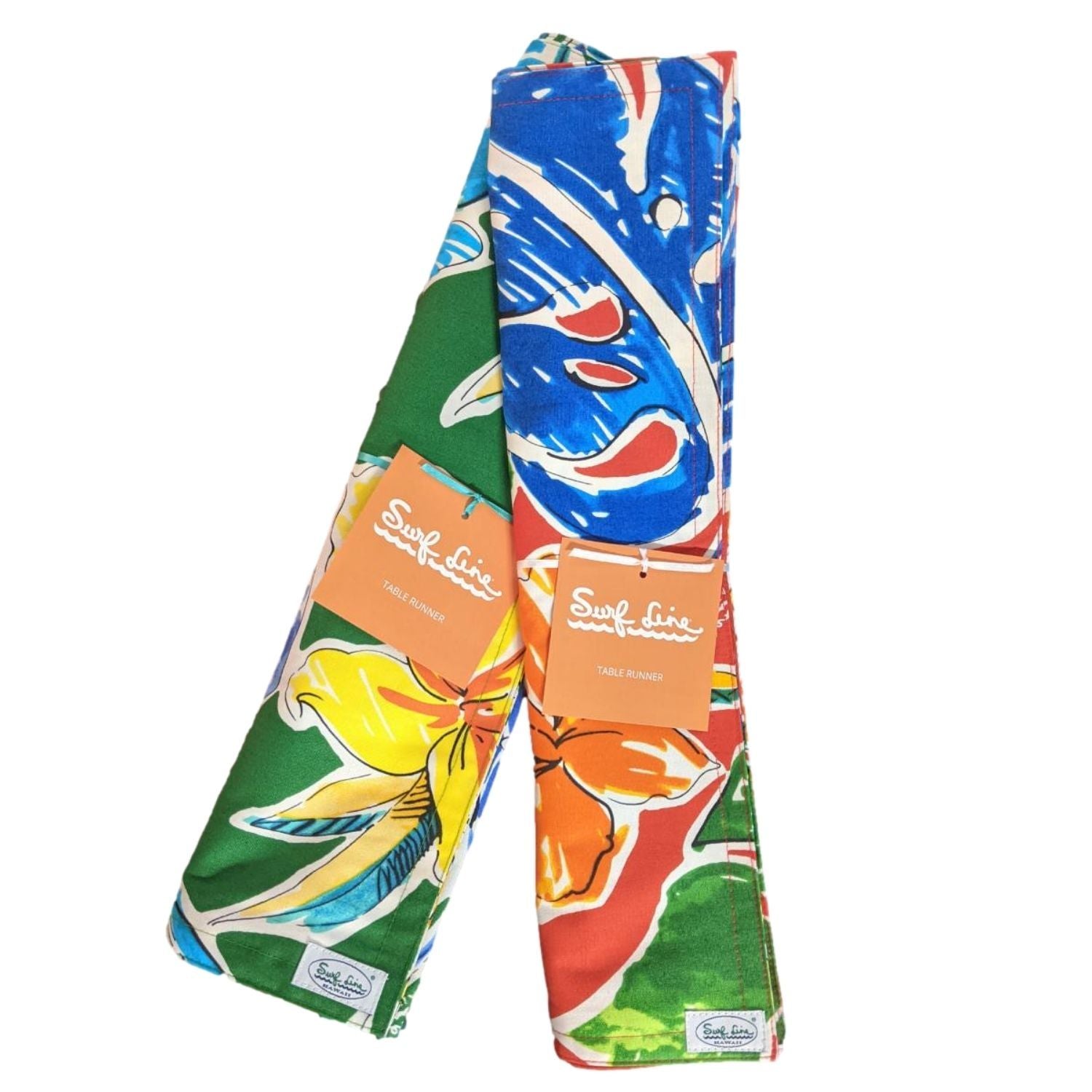 Surf Line Hawaii Reversible Table Runner - Pineapple Hibiscus Green