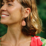 Tagua Nut Andrea Earrings - Yellow