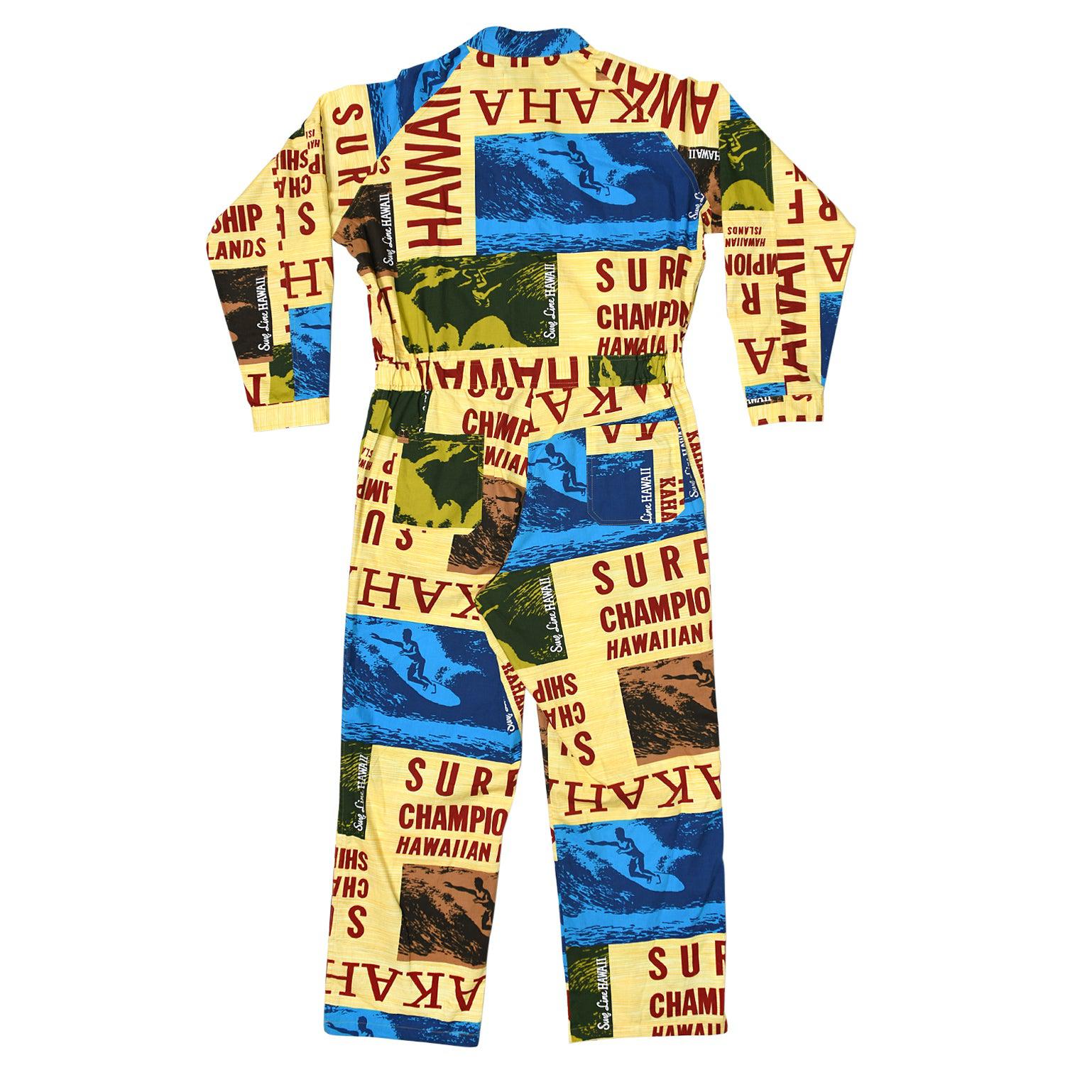 Surf Line Hawaii Vintage Mechanic Suit - Surf Contest Yellow