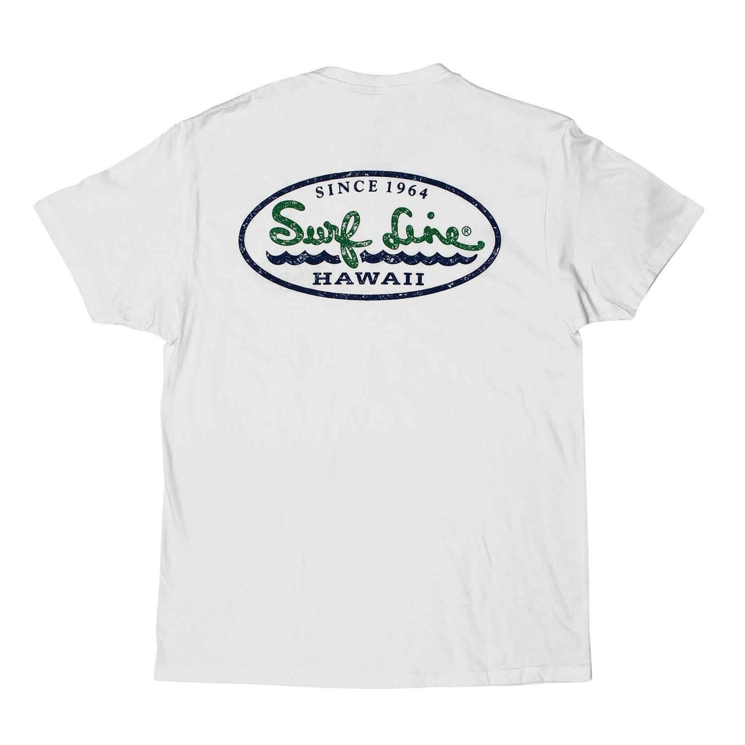 SURF LINE HAWAII クラシックビンテージ Oval Distressed Surf Line Hawaii Logo Tee | Jams World