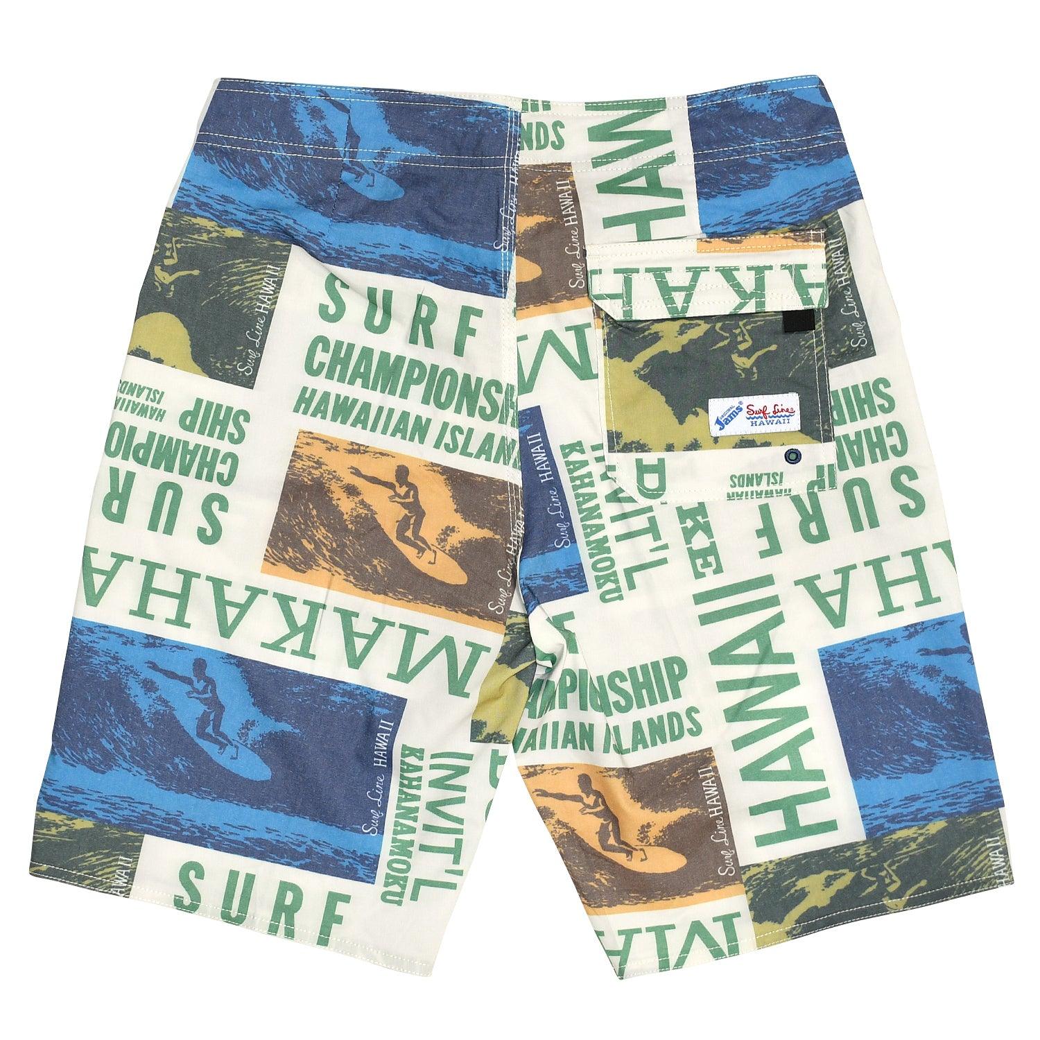 Men's Classic Boardshorts - Surf Contest White - jamsworld.com