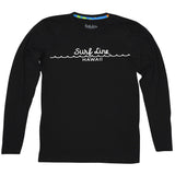 Surf Line Hawaii Long Sleeve Mini Wave Logo Tee - Black - jamsworld.com