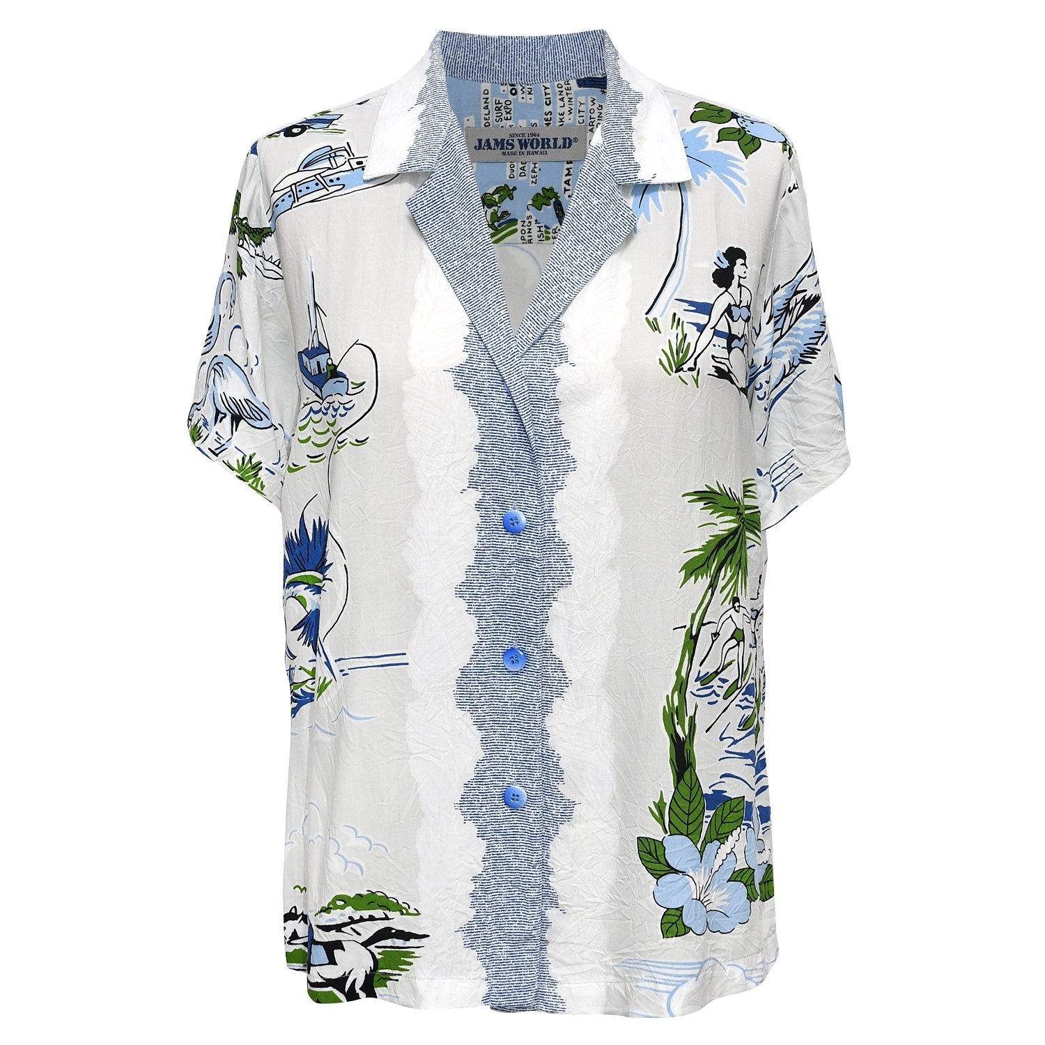 Print Top - Florida White - jamsworld.com