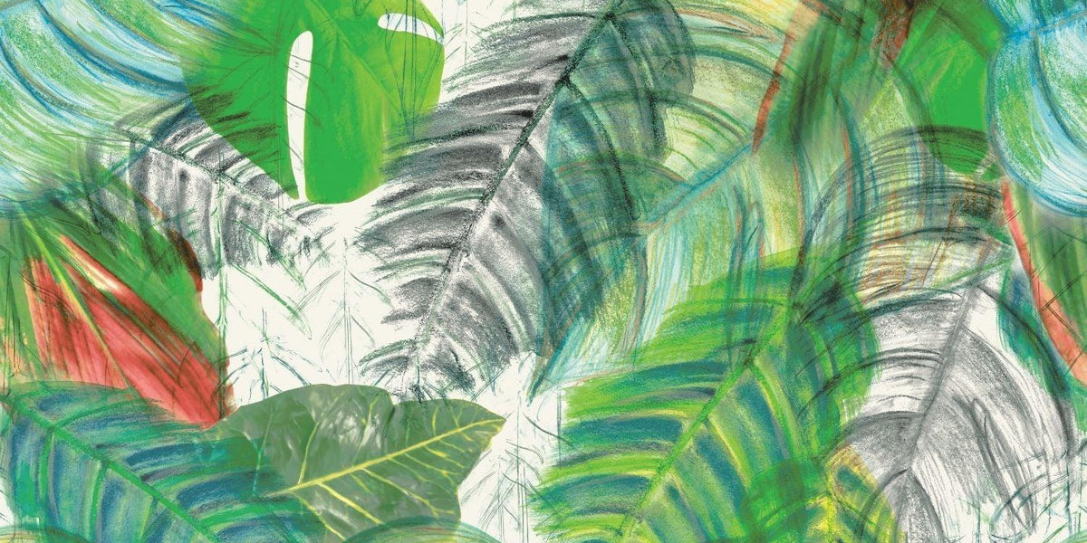 Muestra con motivo de follaje.