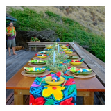 Surf Line Hawaii Reversible Placemat (Set of 2) - Flower Star Blue