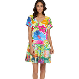 Hattie Dress - Flower Party White