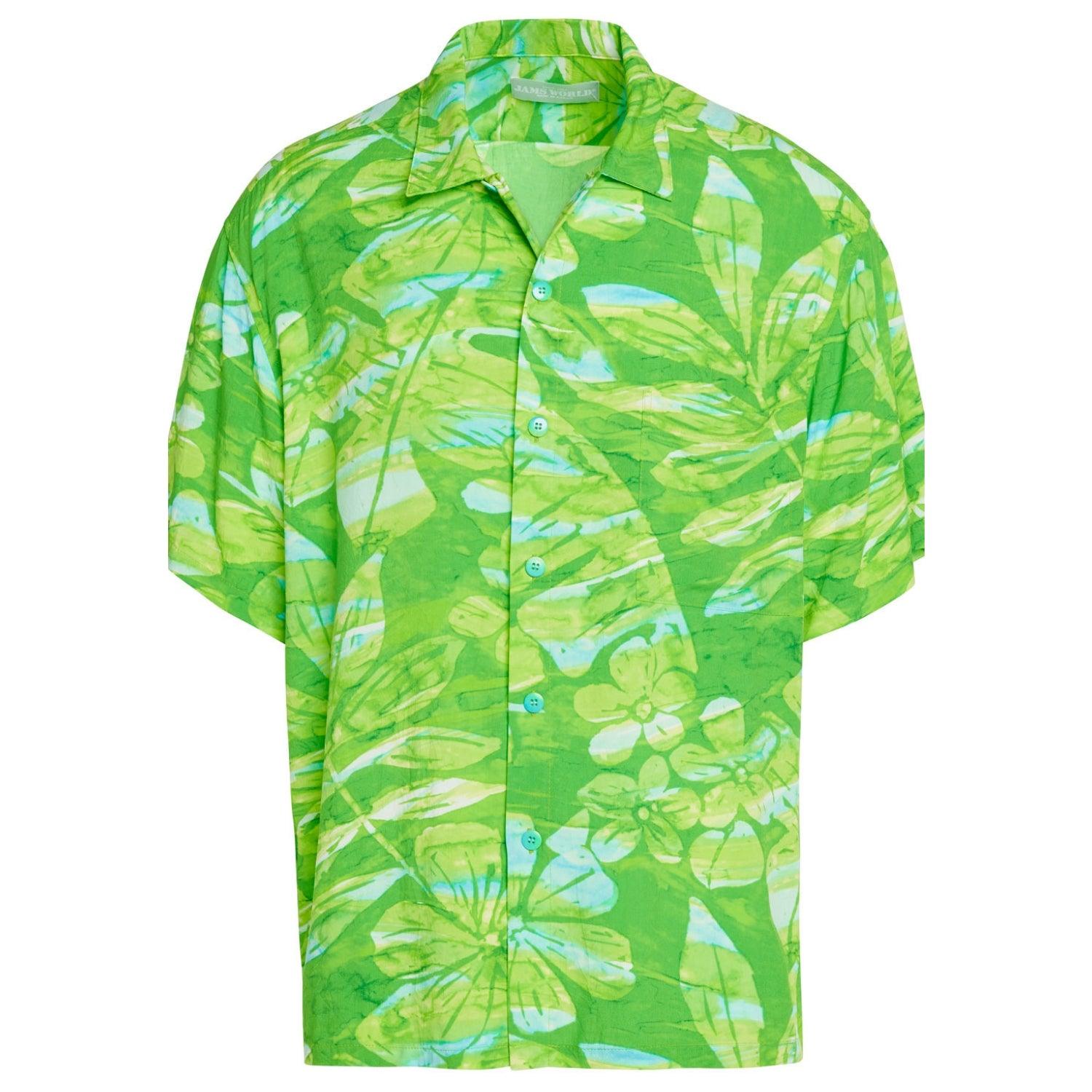 Men's Retro Aloha Shirt - Seagrass
