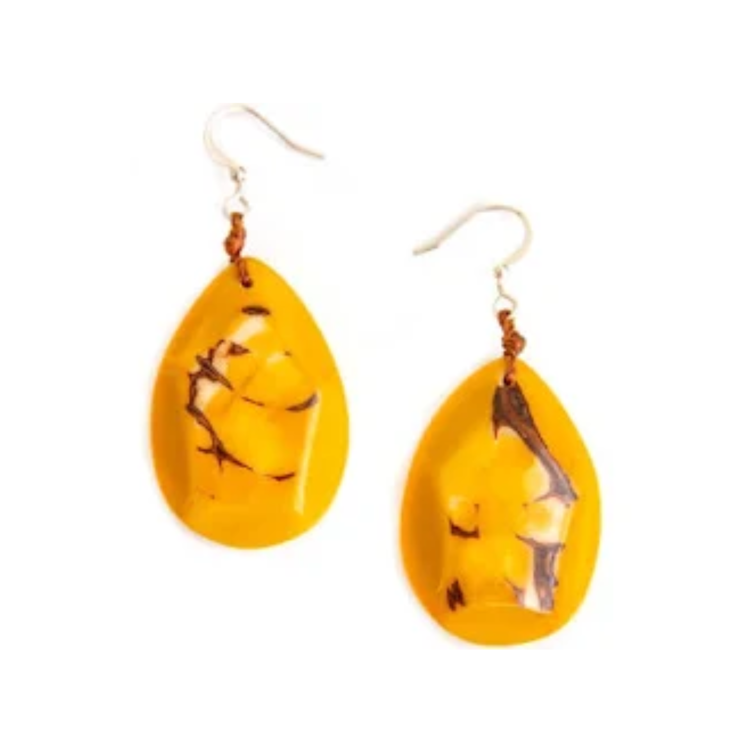 Tagua Nut Amalia Earrings - Yellow