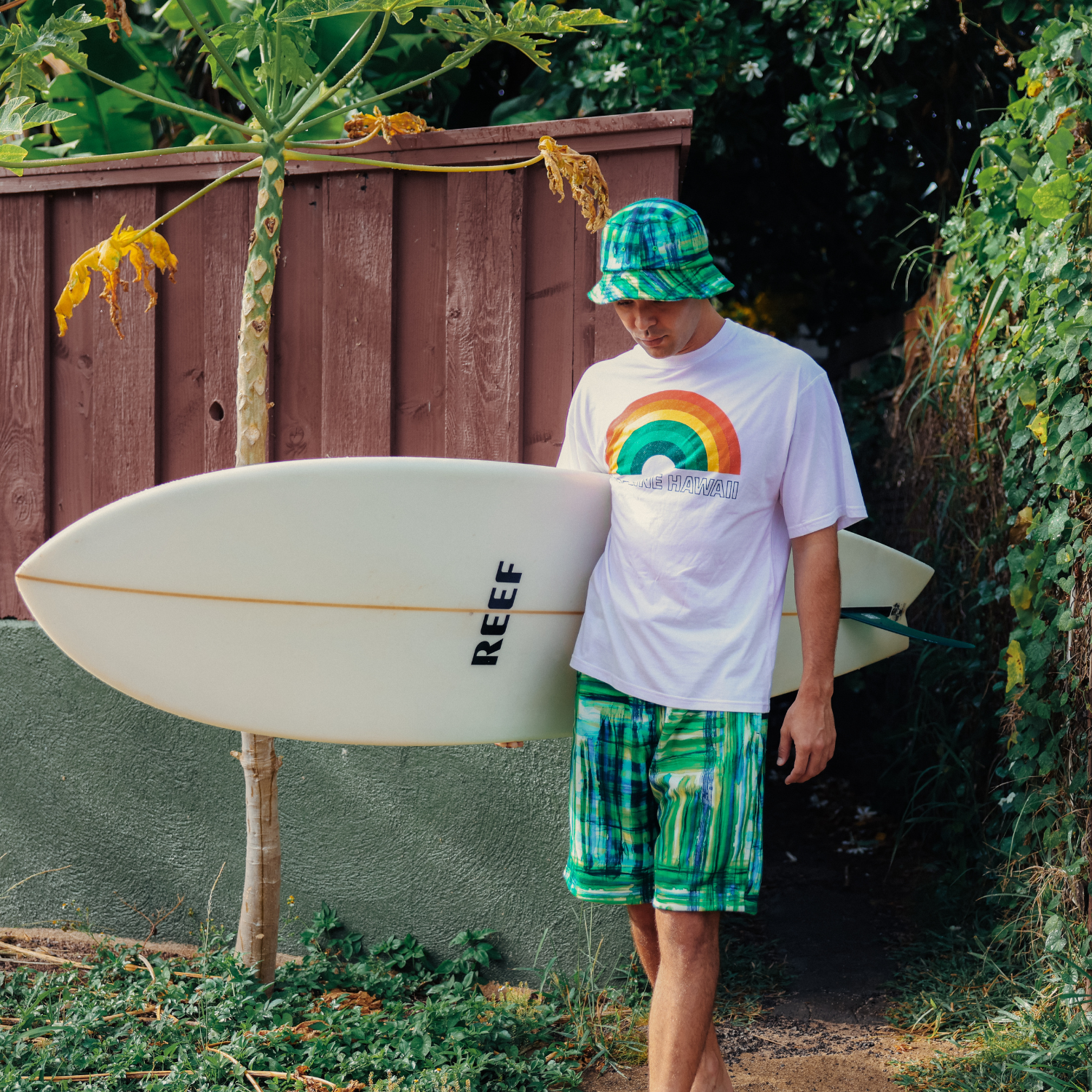 T-shirt arc-en-ciel Surf Line Hawaii