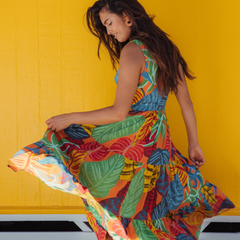 【どんぐり太郎】glossy multi ruffle dress Fête des Fleurs Sheer Delight Ruffle Gown – Selkie
