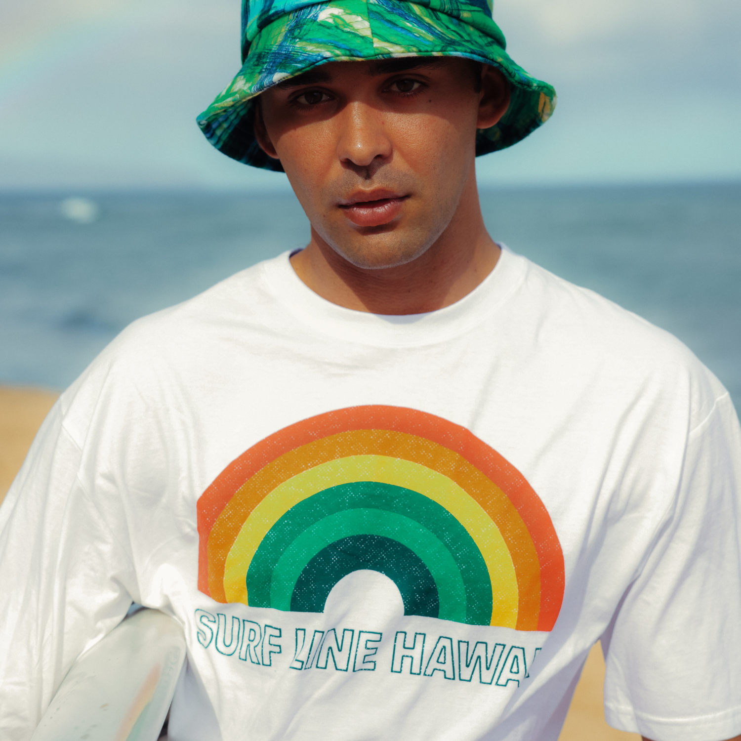 T-shirt arc-en-ciel Surf Line Hawaii