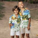 Boys Rayon Shirt: XS(4/5 - L(12/14) - Surf Contest White