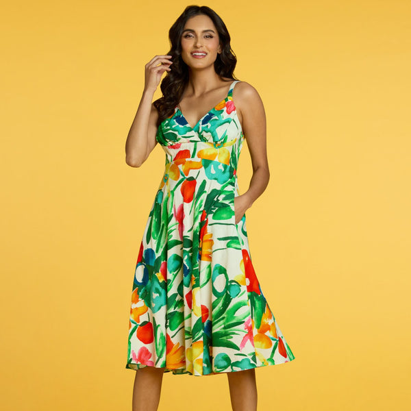 Vestido Ci Ci - Blanco Jardín