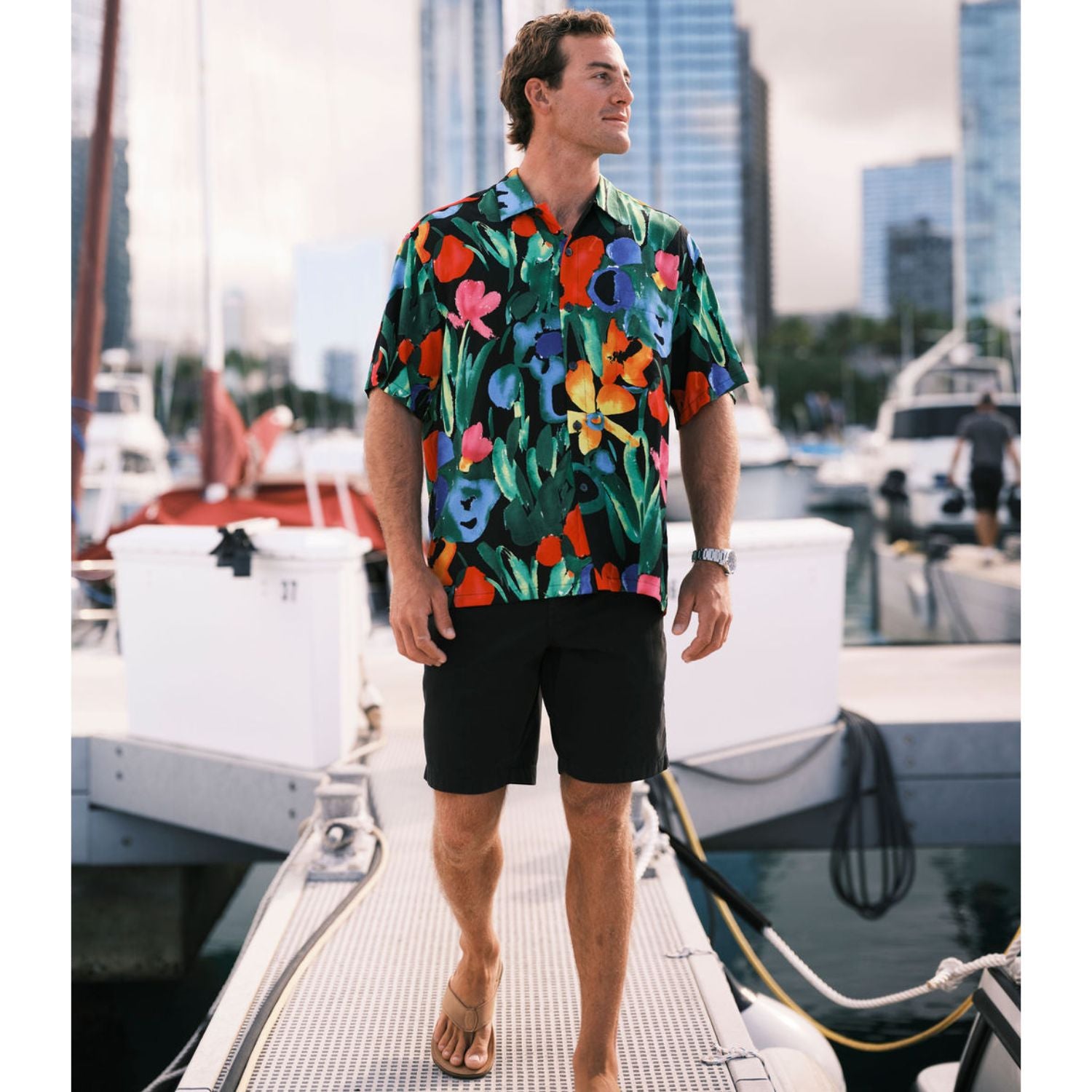 Men's Retro Shirt - Garden Black