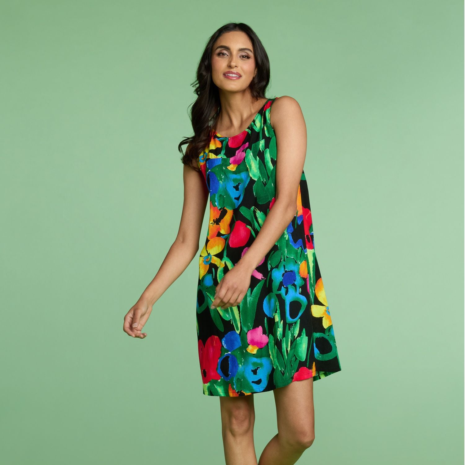 Jackie Dress - Garden Black