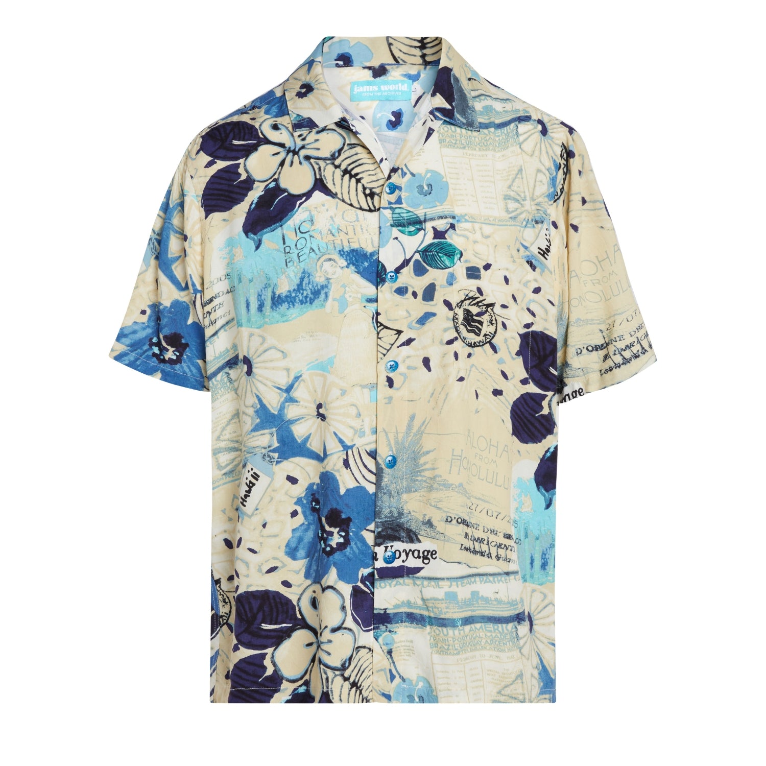 Men's Retro Shirt - Passport Blue