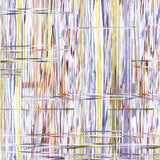 Abstract art with colorful lines on a white background