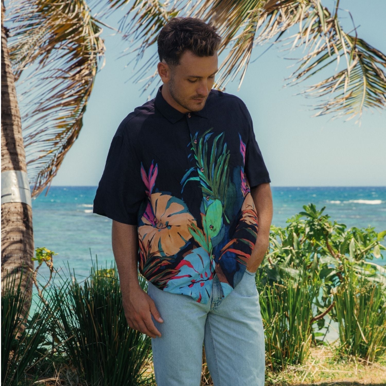 Men's Retro Shirt - Night Glow