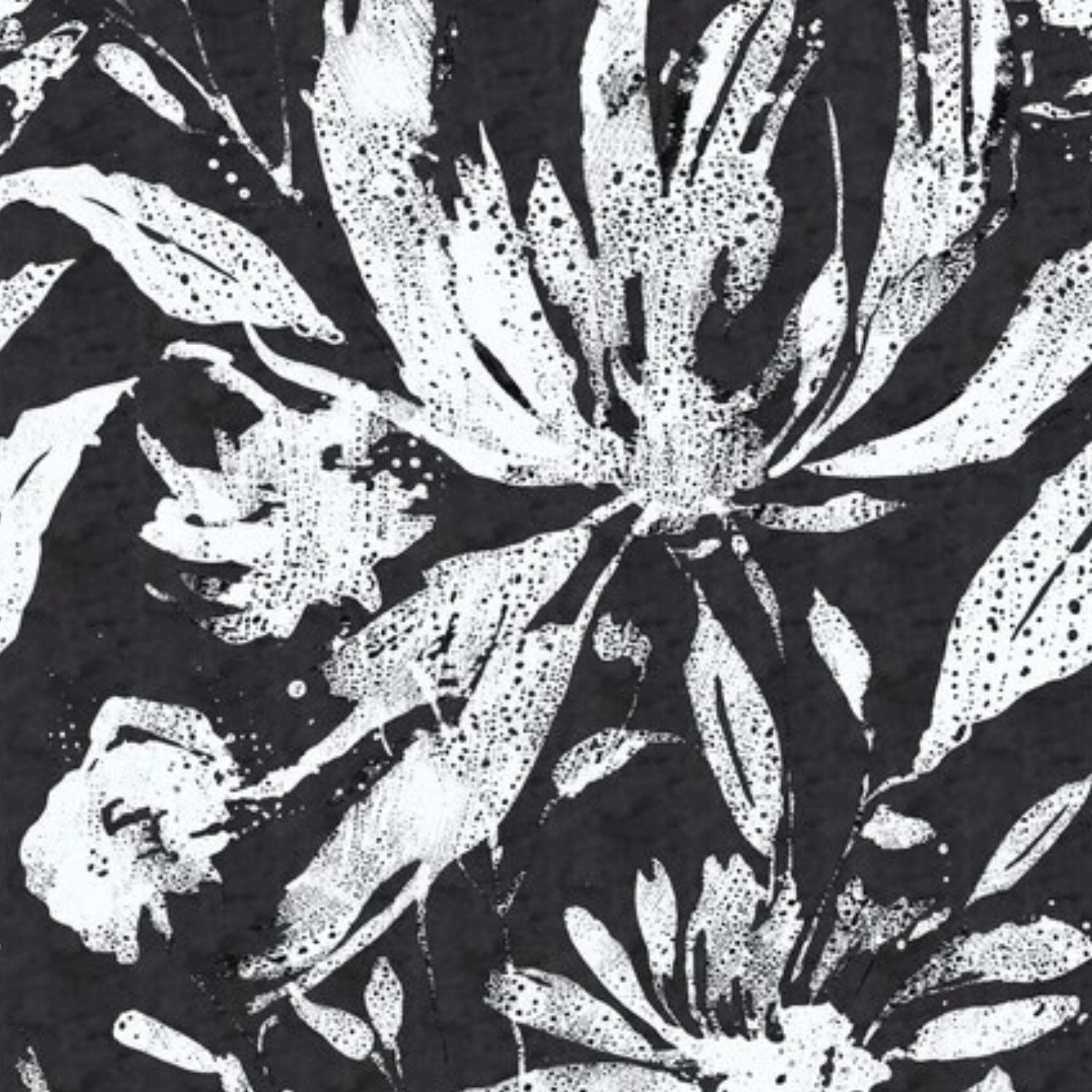 Estampado floral en blanco y negro