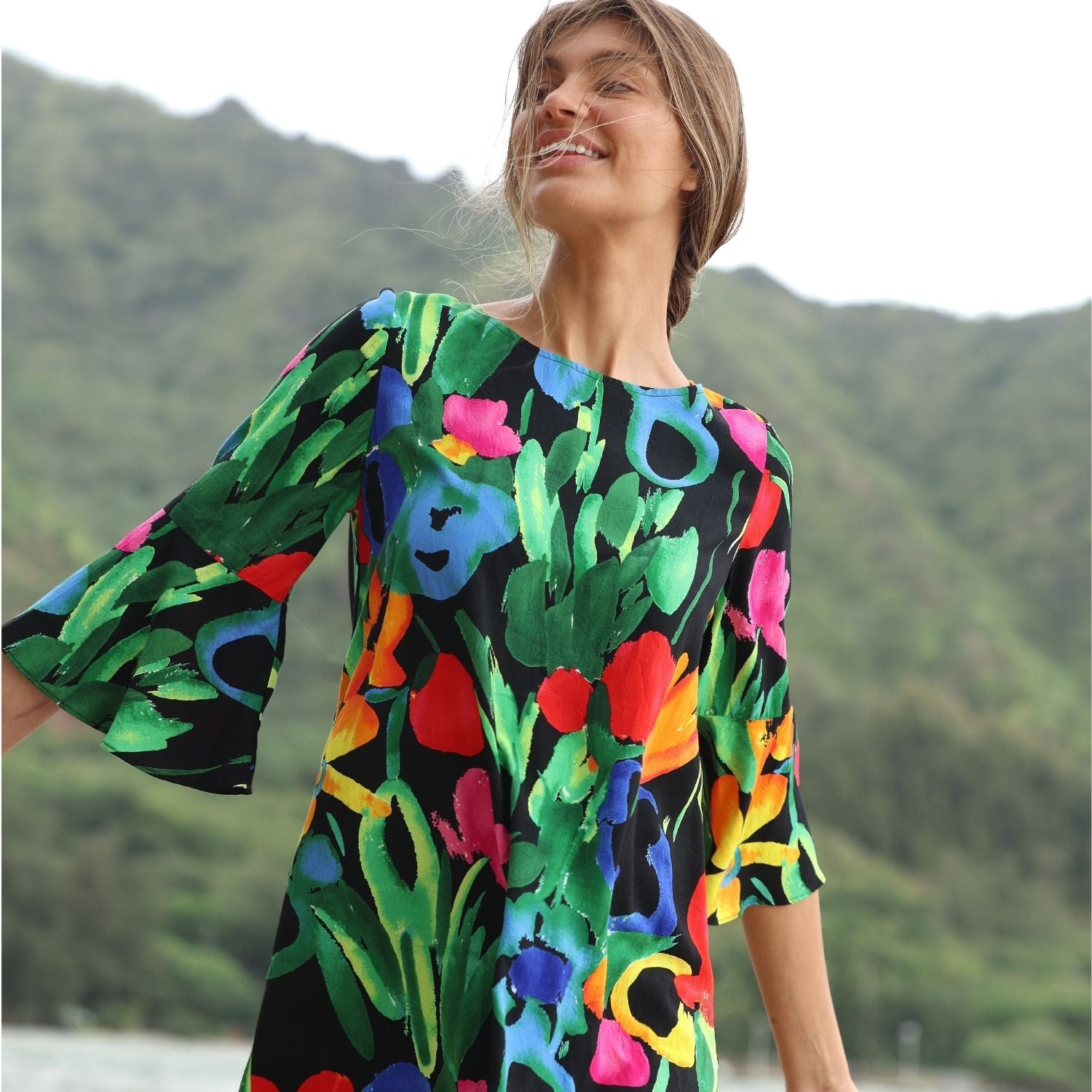 Harper Dress - Garden Black