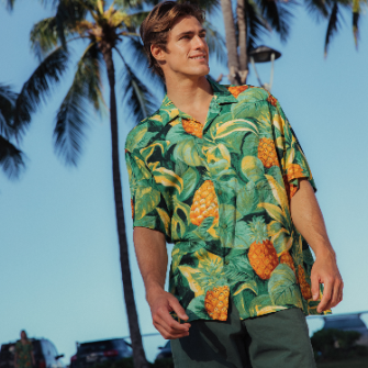Men's Retro Aloha Shirt - Pina Pa'ina