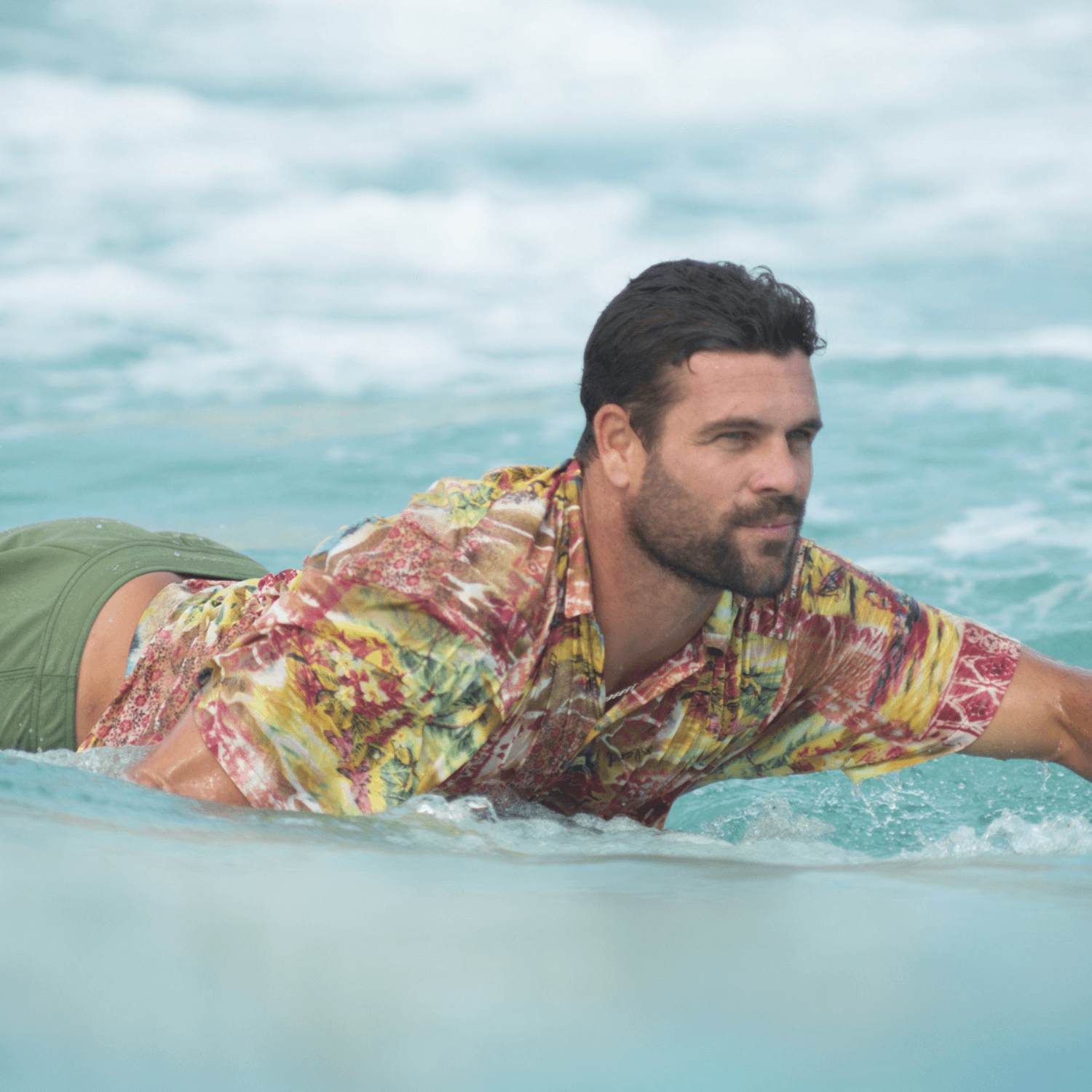 Chemise Rétro Homme Akala (Rose) - Niihau