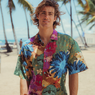 Men's Retro Aloha Shirt - Florica
