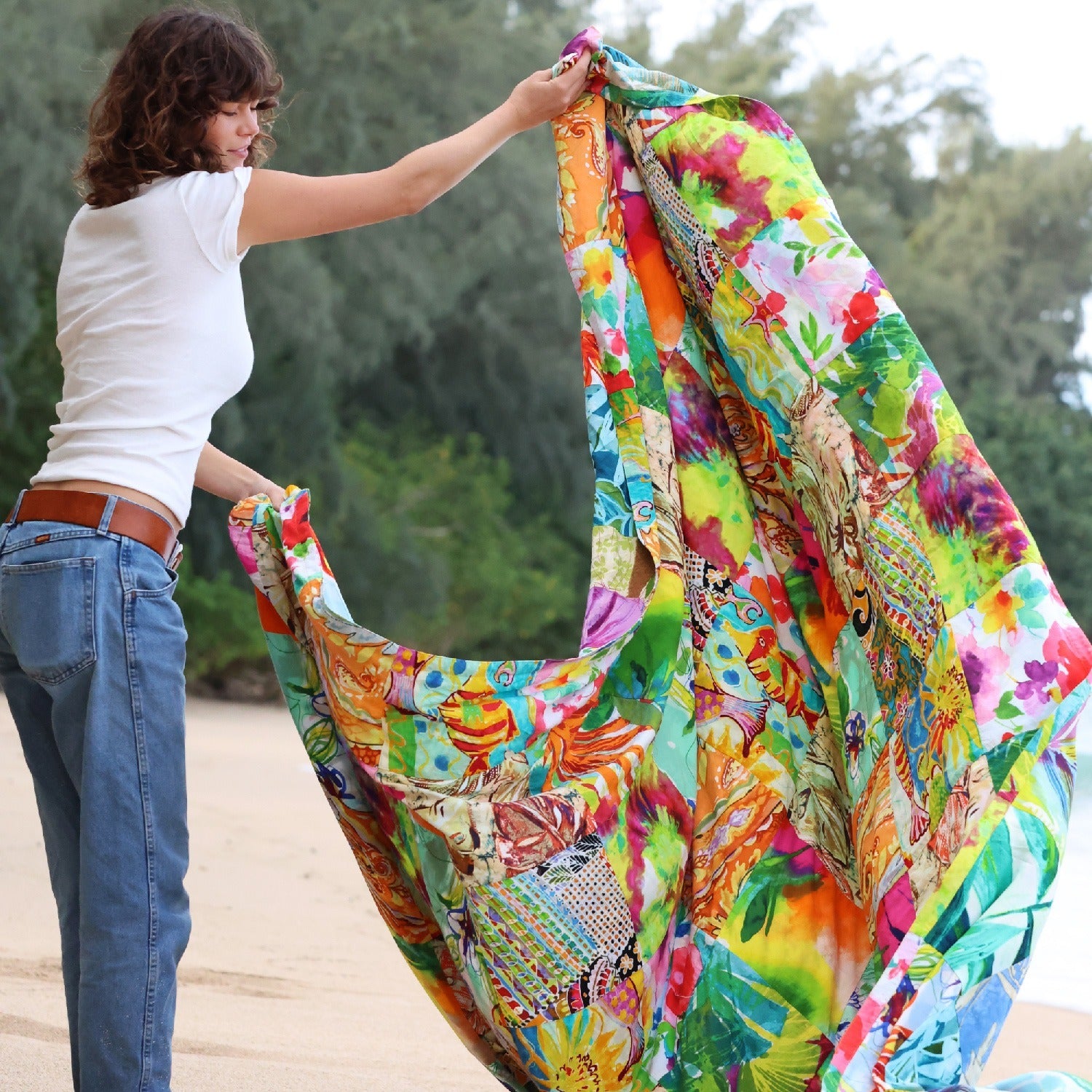 Assorted Patchwork Rayon Maxi Throw Blanket | Jams World