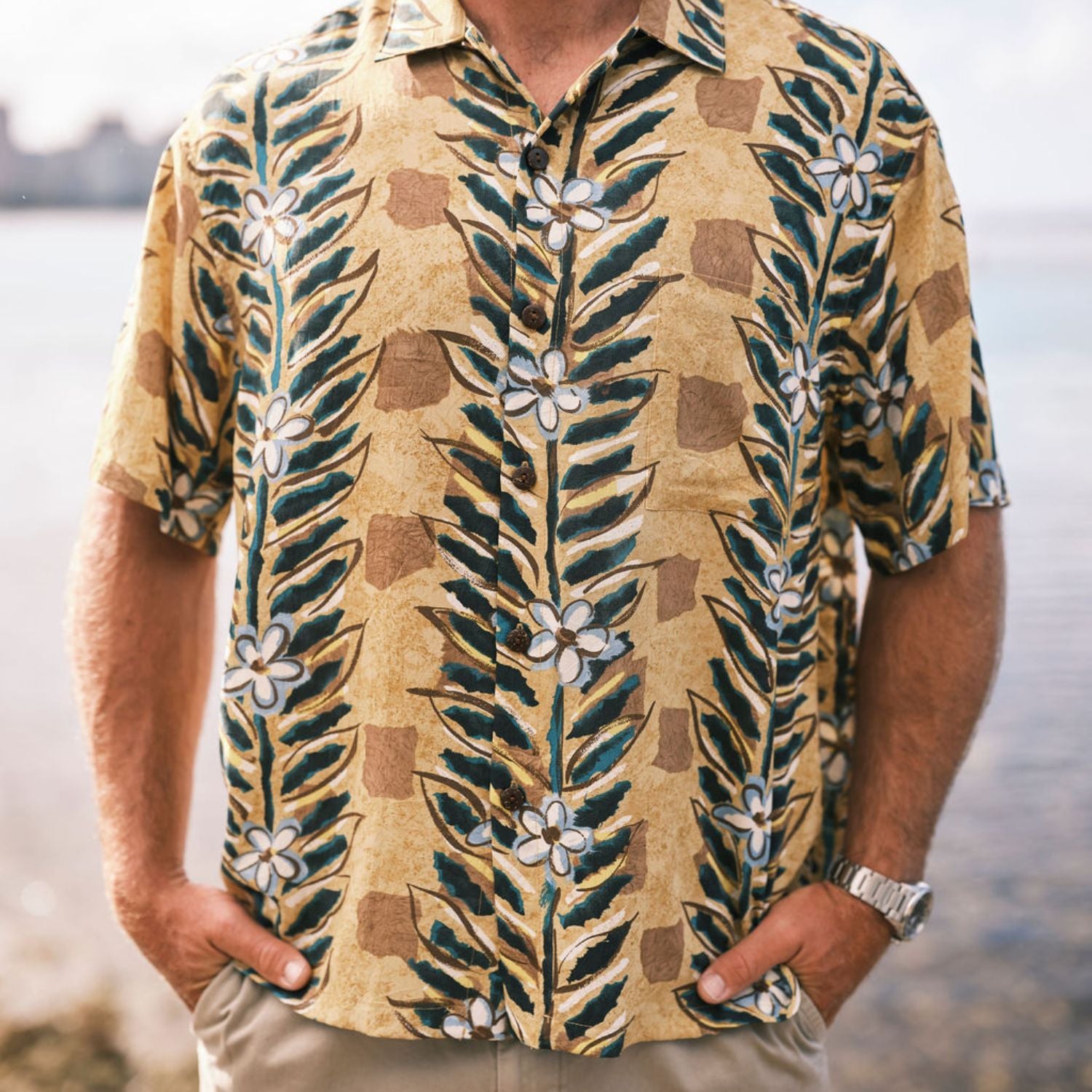 Men's Retro Aloha Shirt - Maile