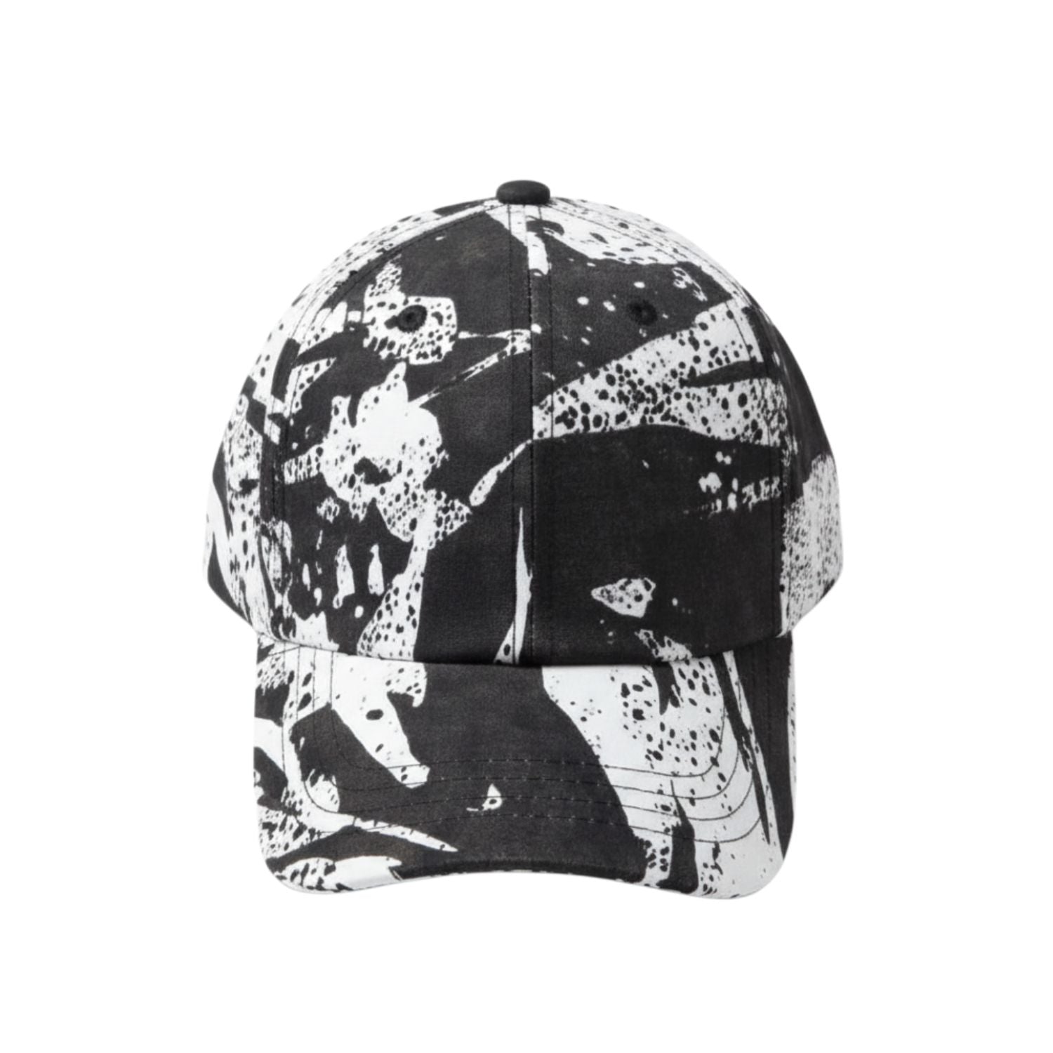 Black and white patterned cap on a white background